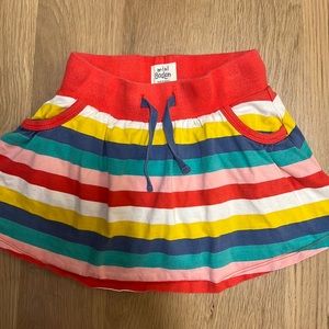 Mini Boden Skort size 3-4Y rainbow stripe with pockets